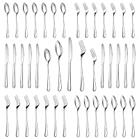 30 Piece Silverware Set Service for 6,Premium Stainless Steel Flatware Set,Mirror Polished Cutlery Utensil Set,Durable Home Kitchen Eating Tableware Set,Include Fork Knife Spoon Set,Dishwasher Safe