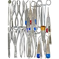 New Professional Premium German Stainless-32 PCS Oral Dental Extraction EXTRACTING Forceps, Dental Elevators, Forceps -All in One Most Famous Set