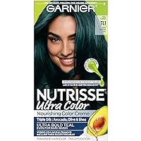 Nutrisse Ultra Nourishing Hair Color Creme with Triple Oils, Permanent Dye for 100 Percent Gray Coverage, Teal Forest TL1