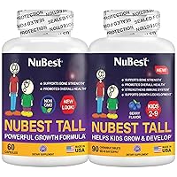 Bundle of Height Growth Supplement Tall Height Growth Supplement 60 Capsules for Children (5 Tall Kids 90 Chewable Tablets for Kids 2-9 - Support Height Booster, Grow Taller