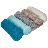 Pure New Wool, Fleece, 5 Colours 20g, Wintermix Winter Lights, Miscellaneous, Multicolour, 3 x 2 x 0.45 cm