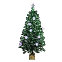 Northlight 4' Pre-Lit Pine Cone Artificial Christmas Tree - LED Multi Lights, Green