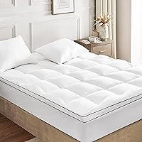 Extra Thick Mattress Pad Full, Pillow Top Mattress Topper Full, Grid Embossing Mattress Cover Full with Deep Pocket Stretches up to 21