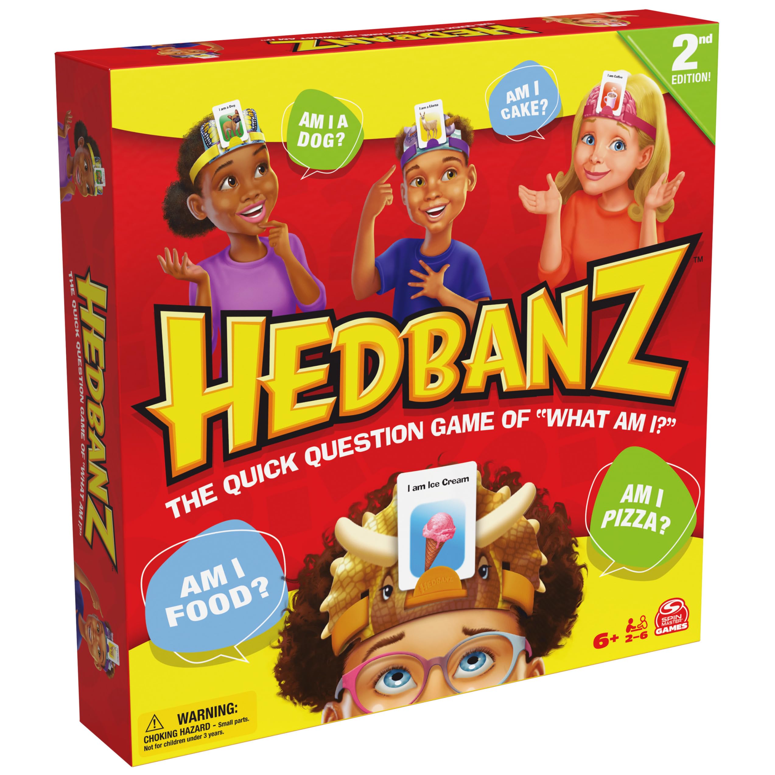 Hedbanz 2nd Edition Picture Guessing Board Game- Family Games | Games for Family Game Night| Kids Games | Card Games for Families & Kids Ages 6 and up