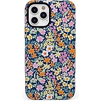 Casely iPhone 12/12 Pro Case | Compatible with MagSafe | Full Bloom | Navy Floral Case