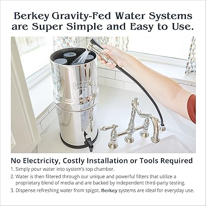 Berkey Authentic Black Berkey Elements BB9-2 Filters for Berkey Water Systems (Set of 2 Black Berkey Elements)