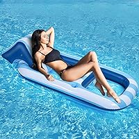 Inflatable Swimming Floating Chair Pool Seats Foldable Water Bed Lounge ChaMD 