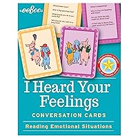 eeBoo: I Heard Your Feelings, Conversation Flash Cards, Reading Emotional Situations, Develop Social and Emotional Intelligence, for Ages 3 and up