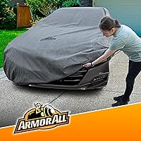 Armor All Heavy Duty Premium All-Weather Car Cover by Season Guard; Max Protection from Sun Rain Wind & Snow for Car or Sedan up to 175