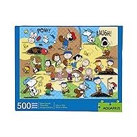 AQUARIUS Peanuts Baseball Puzzle (500 Piece Jigsaw Puzzle) - Officially Licensed Peanuts Merchandise & Collectibles - Glare Free - Precision Fit - 14 x 19 Inches
