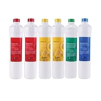 Watts Premier WP531155 RO Pure Reverse Osmosis Filtration System Water Filter Replacement Cartridge, Multicolor, 6 Pack