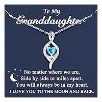UPROMI Granddaughter Gifts, Granddaughter Necklace, Birthday Christmas Gifts for Teens Girls Women Granddaughter Jewelry