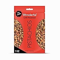 Wonderful Pistachios No Shells, Chili Roasted, 11 Ounce Bag, Protein Snack, Gluten Free, On-the-Go Snack