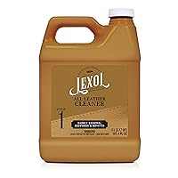 All Leather Cleaner (Step 1) by Lexol, Use on Furniture, Car Interior, Shoes, Handbags, Two-Step System, 3 Liters
