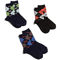 Jefferies Socks Boys 2-7 Digital Argyle Sock 3 Pack