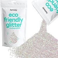 Hemway Eco Friendly Biodegradable Glitter 100g / 3.5oz Bio Cosmetic Safe Sparkle Vegan For Face, Eyeshadow, Body, Hair, Nail And Festival - Extra Chunky (1/24