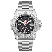 Luminox - Navy Seal Steel XS.3252.L - Mens Watch 45mm - Military Dive Watch in Silver/Black Date Function - 200m Water Resistant - Sapphire Glass - Mens Watches - Made in Switzerland