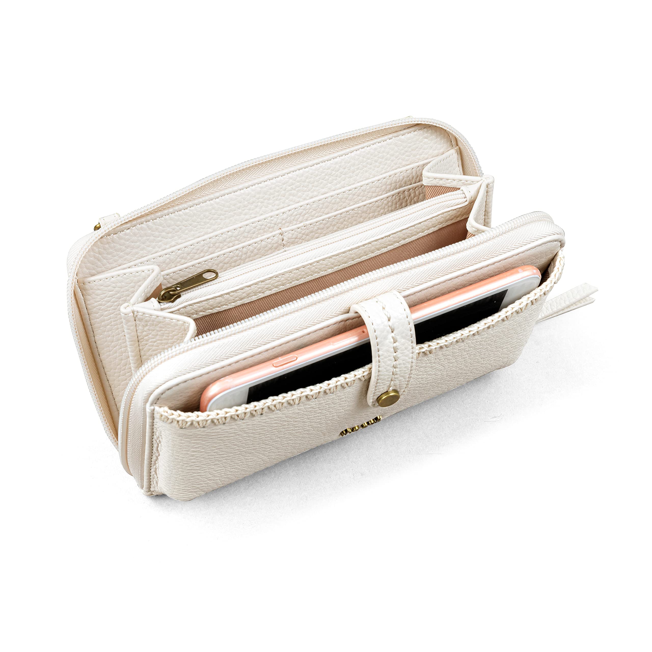 The Sak Iris Large Smartphone Crossbody Bag in Leather, Detachable Wristlet Strap