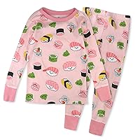 HonestBaby Multipack 2-Piece Pajamas Sleepwear Pjs 100% Organic Cotton for Infant Baby and Toddler Girls