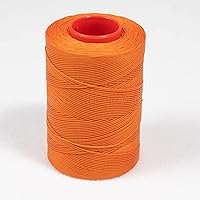 1.0mm Ritza 25 Tiger Thread - Braided Polyester Thread - Waxed for Leather Hand Sewing - Made in Germany - Full Factory Sealed Spools Manufactured by Julius Koch - 500 Meters, Orange - JK247