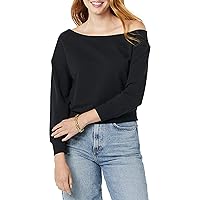 Amazon Essentials Women's Terry Cotton & Modal Cut Out Shoulder Sweatshirt (Previously Daily Ritual)