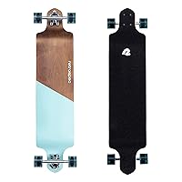 Tidal 41-inch Drop-Down Longboard Skateboard Complete 9-Ply Canadian Maple Wood Build Cruiser for Commuting, Cruising, Carving & Downhill Riding