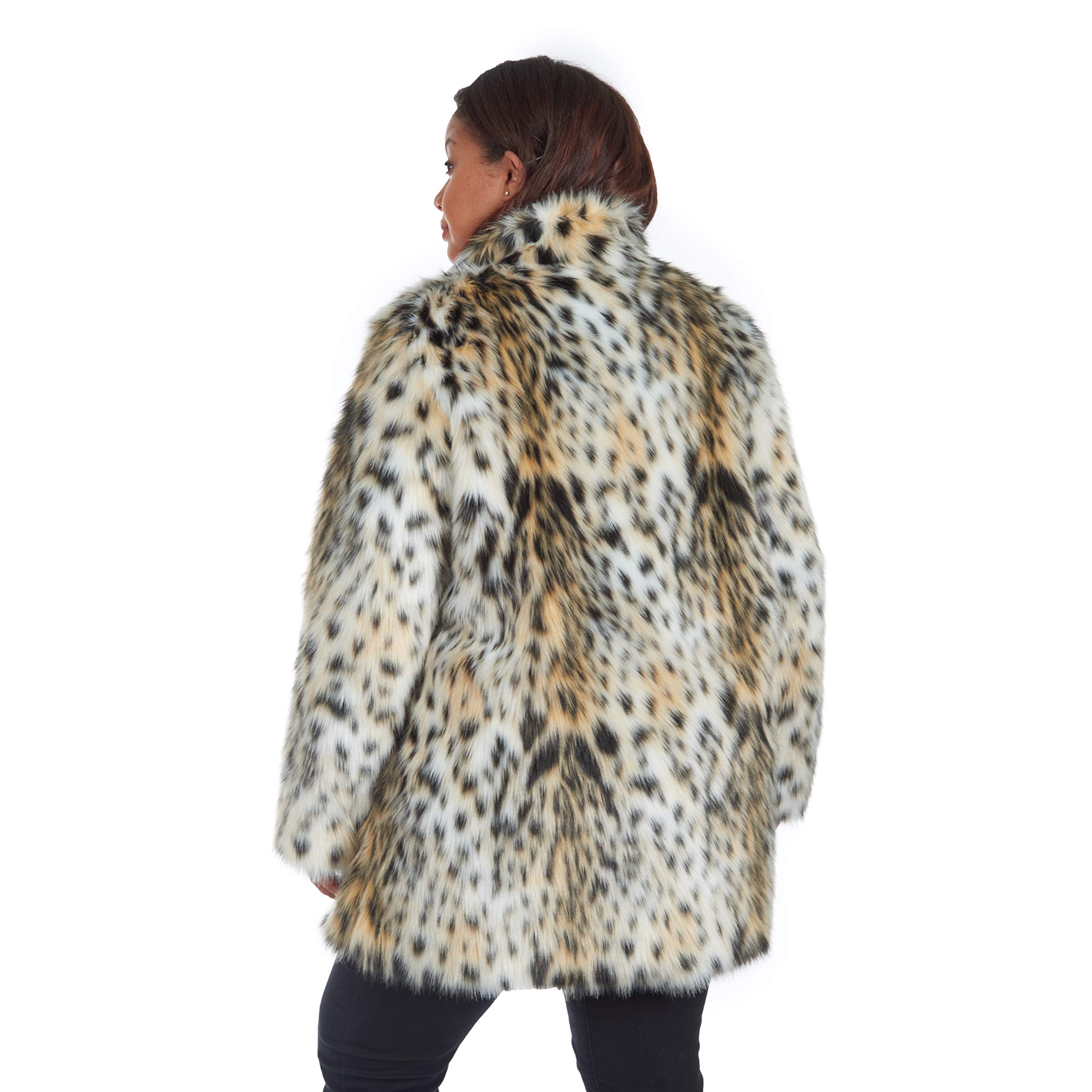 RACHEL Rachel Roy Women's Faux Fur Mid Length Coat