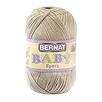 Bernat Baby Sport BB Baby Taupe Yarn - 1 Pack of 12.3oz/350g - Acrylic - #3 Light - 1256 Yards - Knitting/Crochet