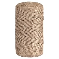 tifanso Natural Jute Twine String - 328 Feet Garden Twine, Twine for Crafts, Hemp Twine Rope, Brown Jute Twine for Gift Wrapping, Gardening, Packing and Wedding Decor