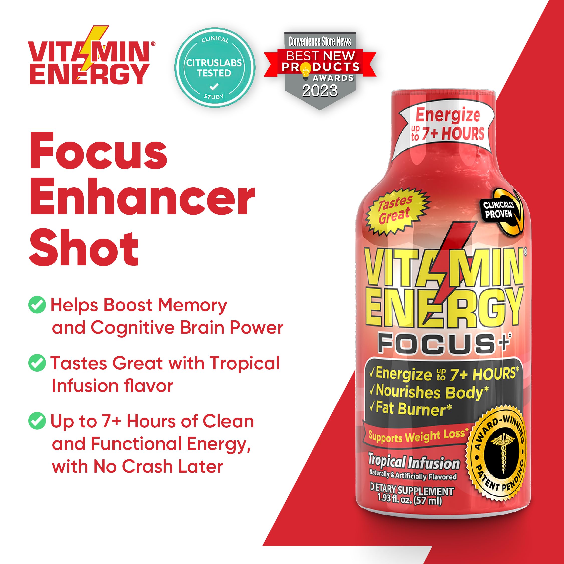 Vitamin Energy Mood+ and Focus Energy Drink Shot Bundle