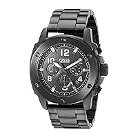 Fossil Men's FS4927 Modern Machine Chronograph Black Stainless Steel Bracelet Watch
