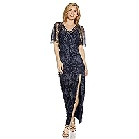Adrianna Papell Women's 3D Embroidered Gown