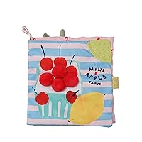 Mini-Apple Farm Soft Activity Crinkle Book for Baby & Toddler with Discovery Mirror and Textured Teether Multicolor
