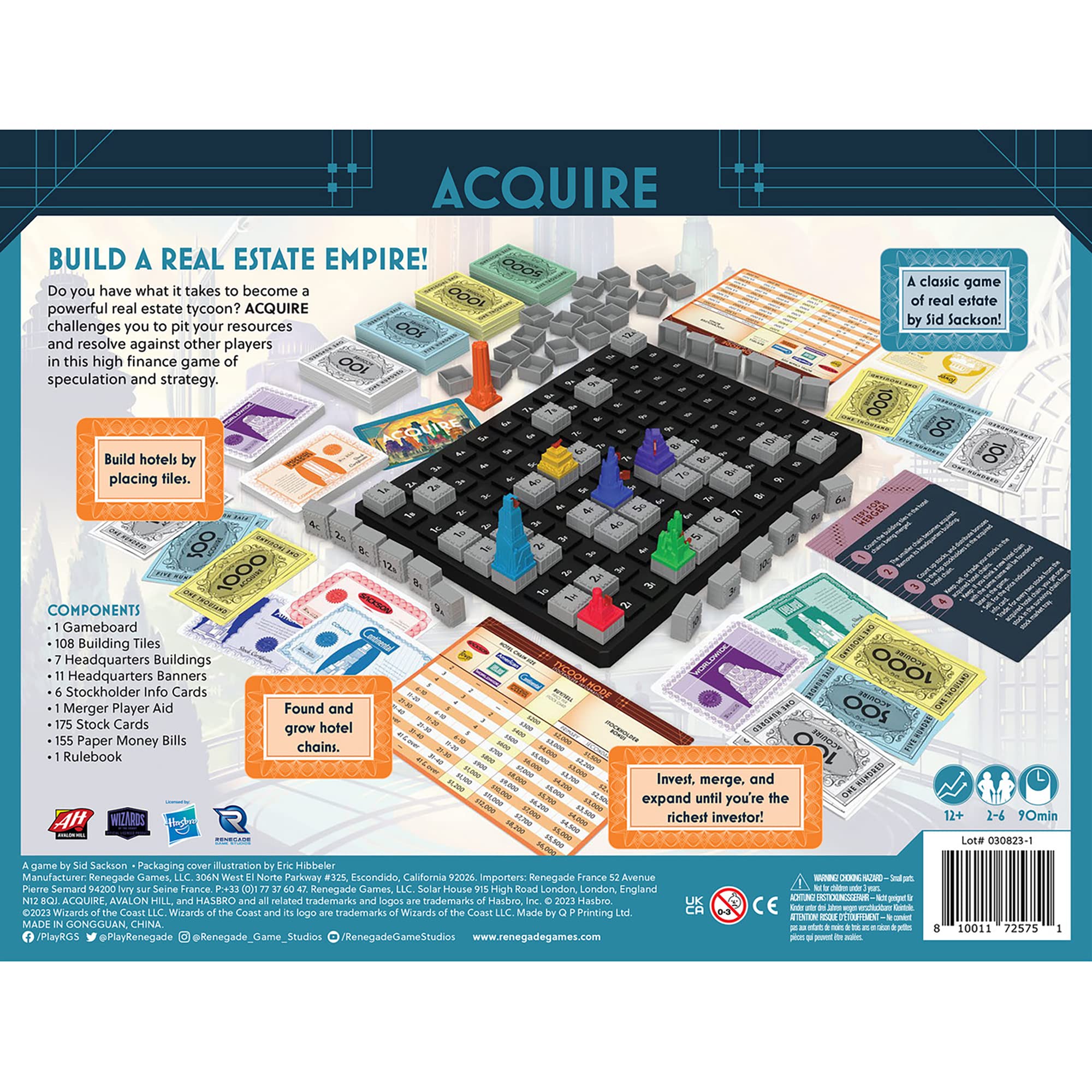 Renegade Game Studios | Acquire Strategy Board Game for 2-6 Players, Ages 12+ with 2 Play Modes