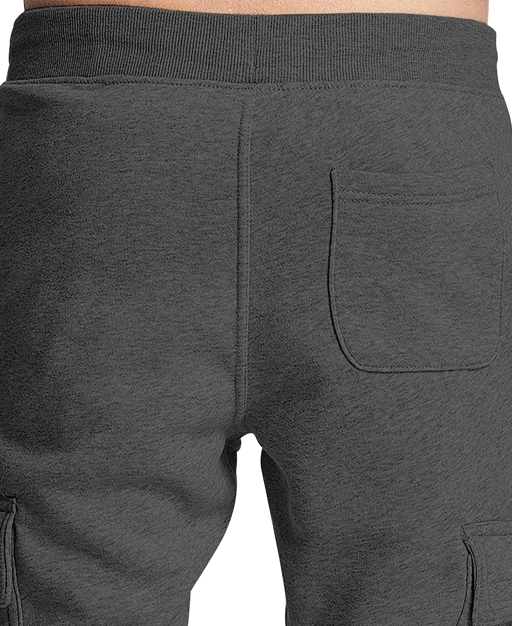 Southpole Men's Basic Active Cargo Jogger Pants, Fleece & Tech Woven Nylon