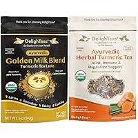 DelighTeas Turmeric Bundle - Herbal Turmeric Blends for Joint, Immune & Digestive Support