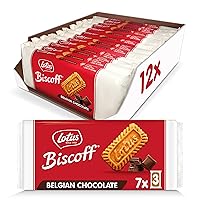 Lotus Biscoff with Chocolate - European Biscuit Cookies - 5.4 Ounce (Pack of 12) - 7 Three-Packs per Retail Pack - non GMO Project Verified