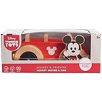 Disney Wooden Toys Mickey Mouse Figure and Vehicle, Officially Licensed Kids Toys for Ages 2 Up by Just Play