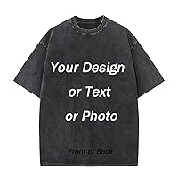 Custom Washed Cotton Shirt,Add Your Text or Photo, Design Your Own Personalized Shirt for Women Men Gift.