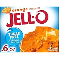 Jell-O Orange Sugar-Free Gelatin Mix (0.6 oz Boxes, Pack of 24)