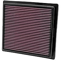 Engine Air Filter: Increase Power & Towing, Washable, Premium, Replacement Air Filter: Compatible with 2010-2019 Jeep/Dodge SUV V6/V8 (Grand Cherokee, Durango), 33-2457