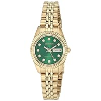Women's Day/Date Crystal Accented Dial Metal Bracelet Watch, 75/2475