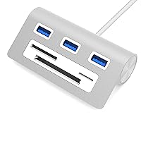 SABRENT Premium 3 Port Aluminum USB 3.0 Hub with Multi in 1 Card Reader (12