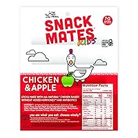 Snack Mates by The New Primal, Chicken and Apple Meat Stick, All Natural Chicken, High Protein and Low Sugar Kids Snack, Certified Paleo, Certified Gluten Free, Lunchbox Friendly, 0.5 oz, Pack of 5