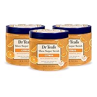 Shea Sugar Body Scrub, Citrus with Essential Oils & Vitamin C, 19 oz (Pack of 3) (Packaging May Vary)