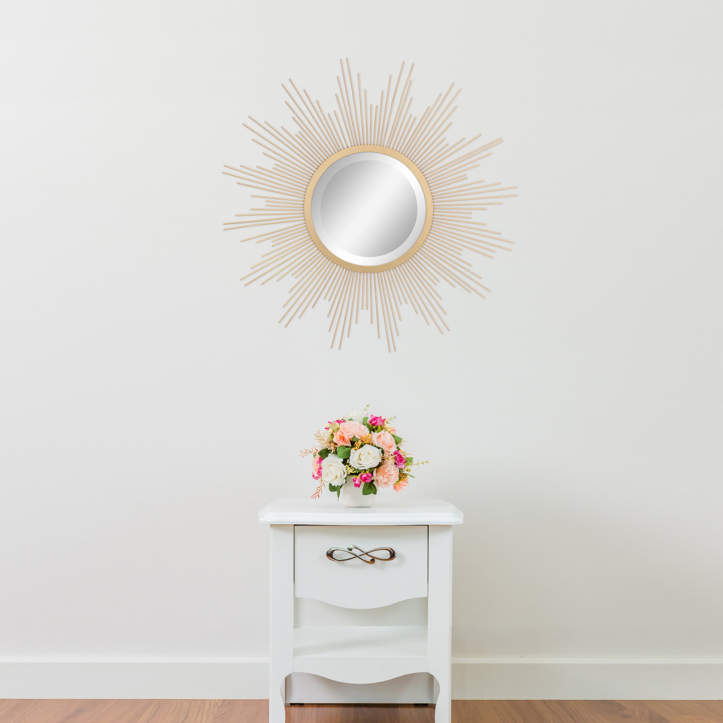 Stonebriar Sunburst Wall mirror, 24 Inch, Gold