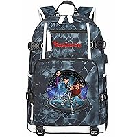 Troll Hunter Printed Rucksack with USB Charging Port-Unisex Lightweight Knapsack for Daily Life,Travel