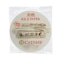 Cathay Fresh Spring Roll Rice Paper Wrappers for Fresh Rolls 30 Sheet Round  22Cm