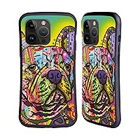 Head Case Designs Officially Licensed Dean Russo French Bulldog Dogs Hybrid Case Compatible with Apple iPhone 15 Pro Max