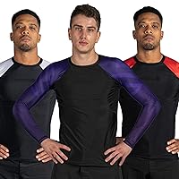 Sanabul Essentials Long Sleeve Compression Shirts for Men - MMA BJJ Athletic Compression Shirt - Men Cross Training Rashguard